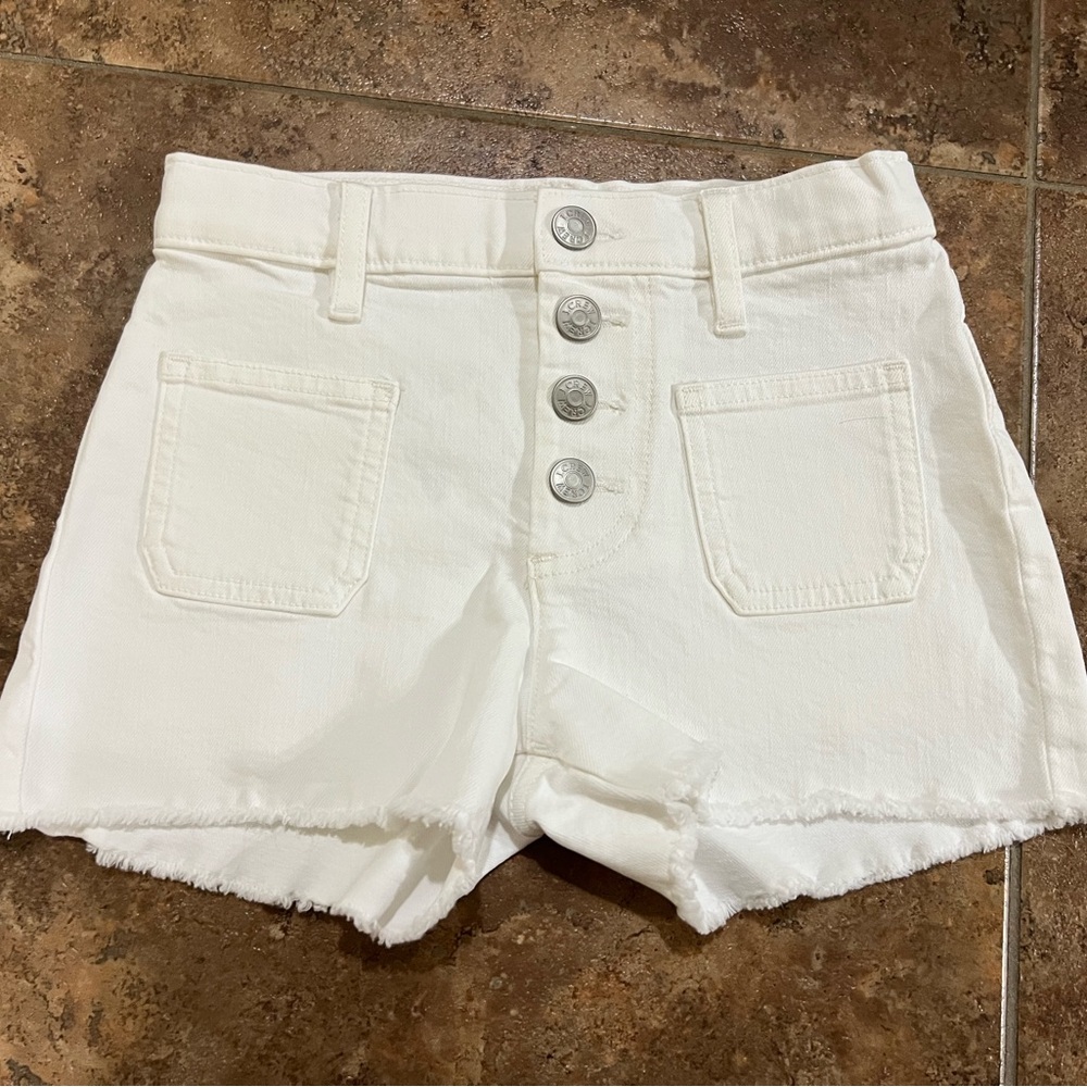J. Crew Kids Cream Button-Front Shorts